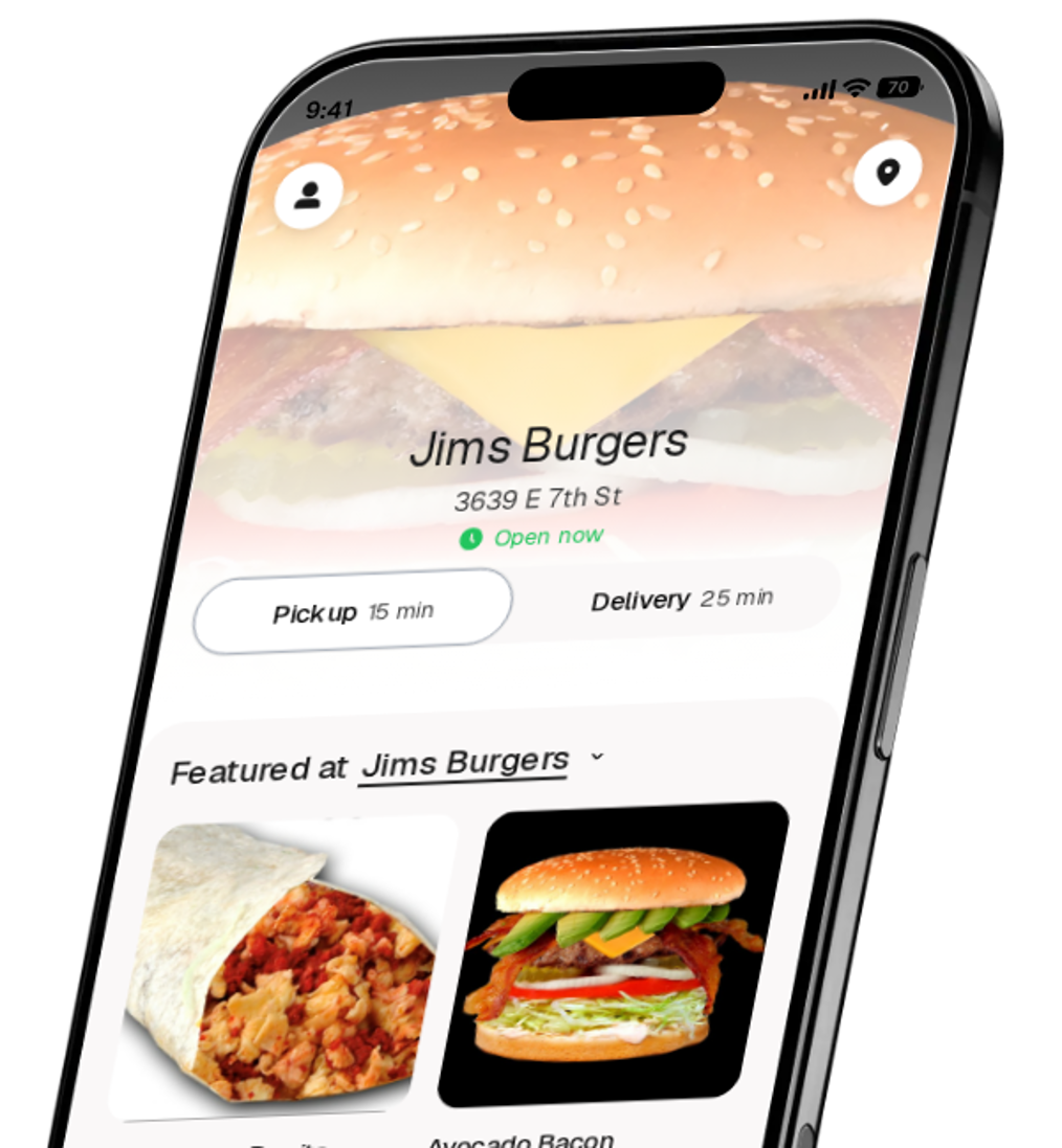 Jims Burgers app preview