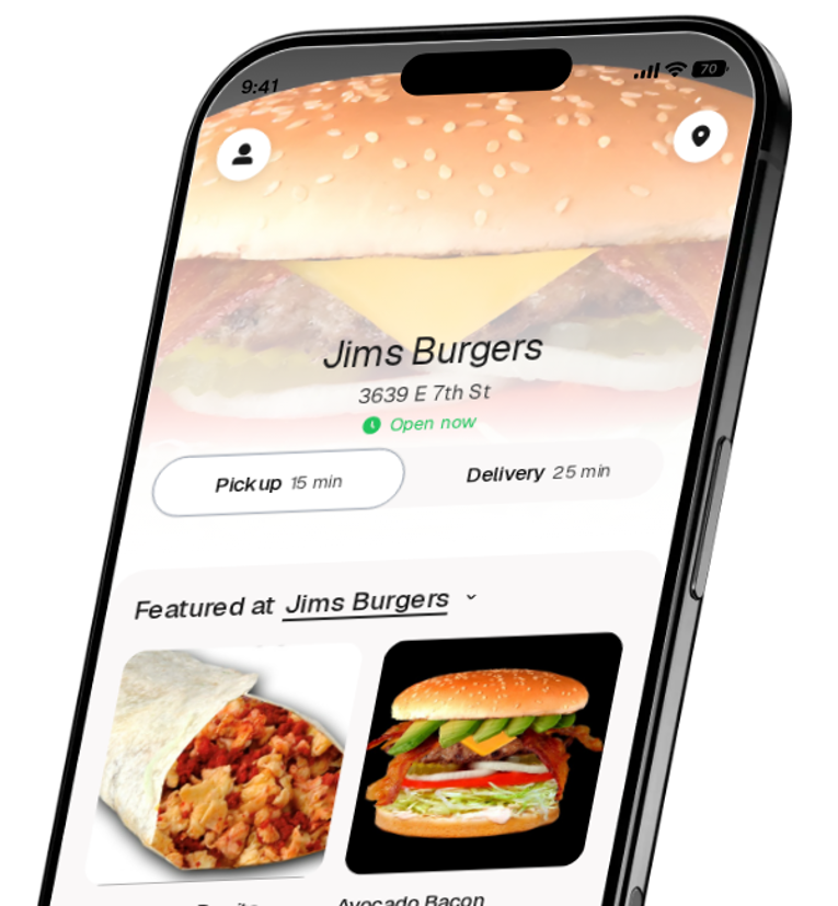 Jims Burgers app preview