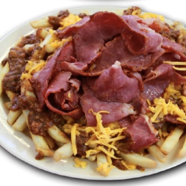 Chili Cheese Fries with Pastrami.